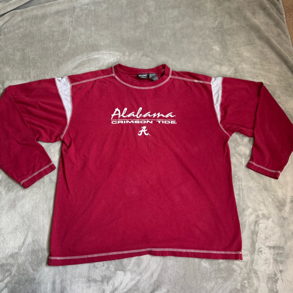 Pro Edge Burgundy Alabama Long Sleeve Shirt, Size Large